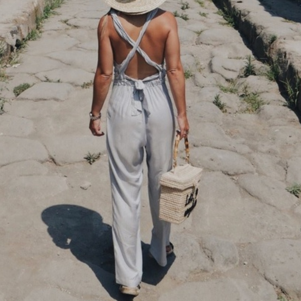 Wildfox Stripe Chambray Gene Romper Jumpsuit - Picture 6 of 6